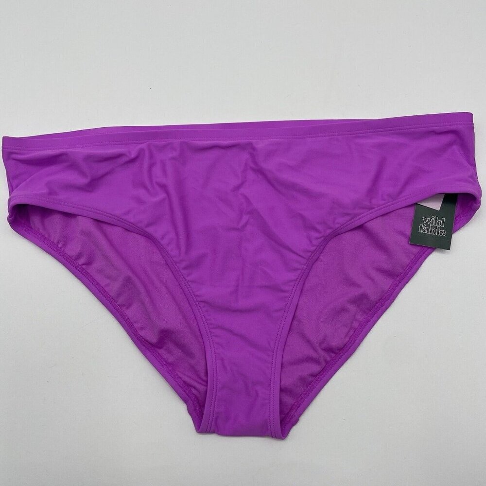 Wild Fable Womens Plus Size 1X Hipster Medium Coverage Bikini Bottom Orchid 2239